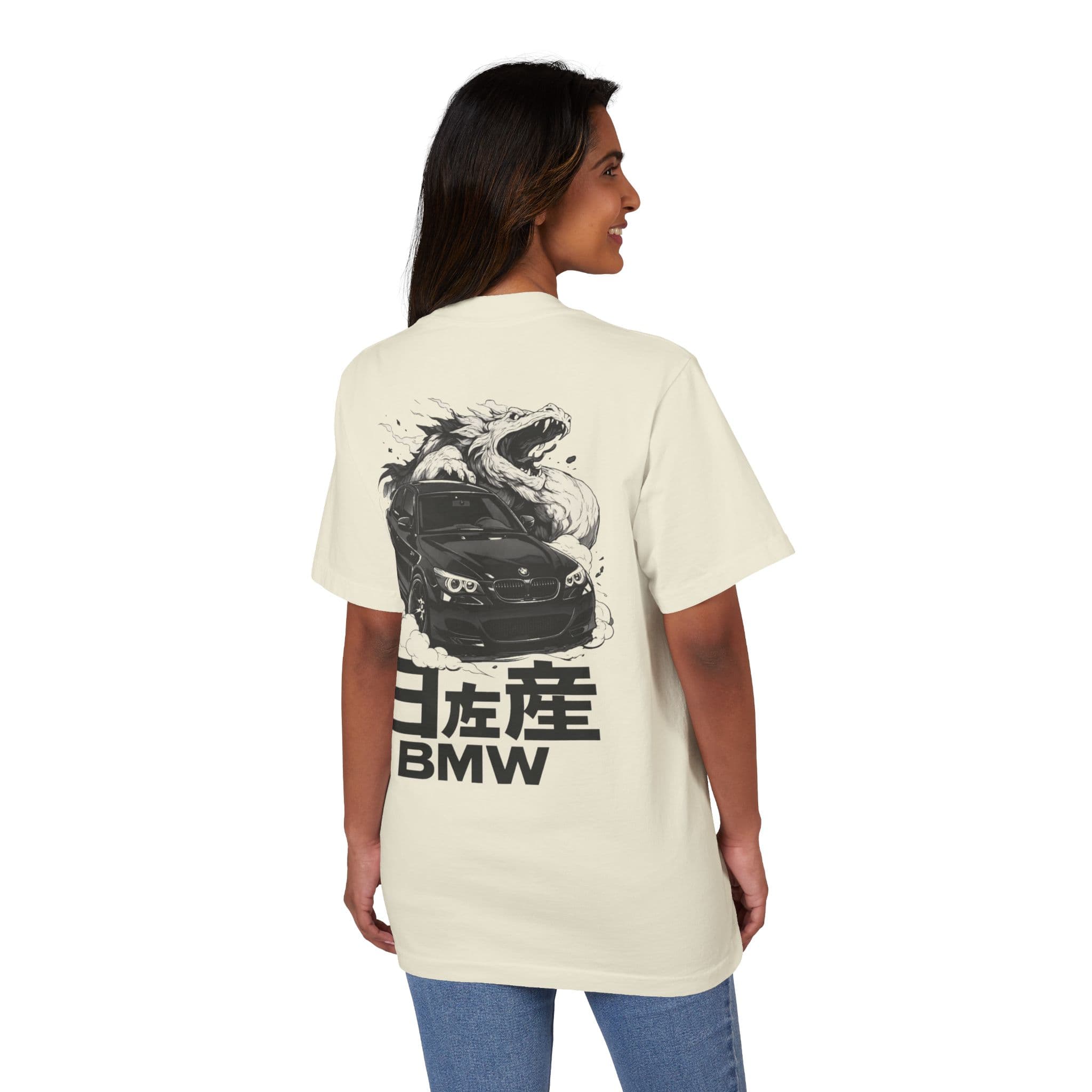 BMW Wordmark Oversized Tee — Beige