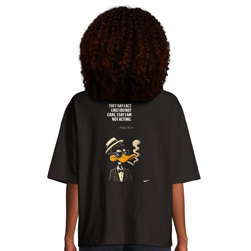 Daffy Duck Oversized Tee — Black