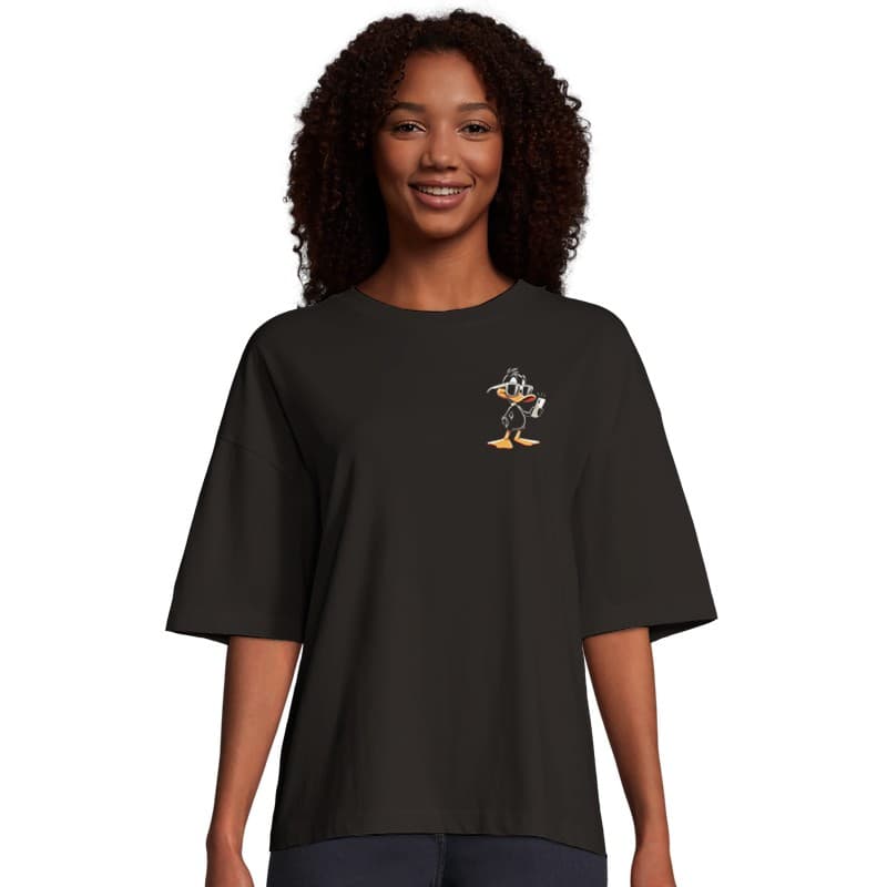Daffy Duck Oversized Tee — Black