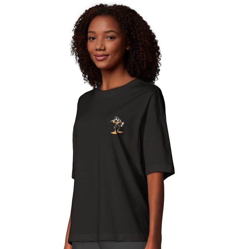 Daffy Duck Oversized Tee — Black