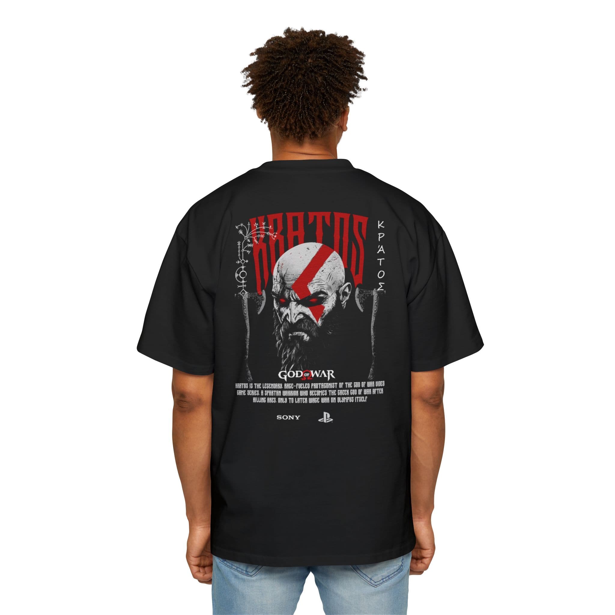 God of War Oversized Tee — Black