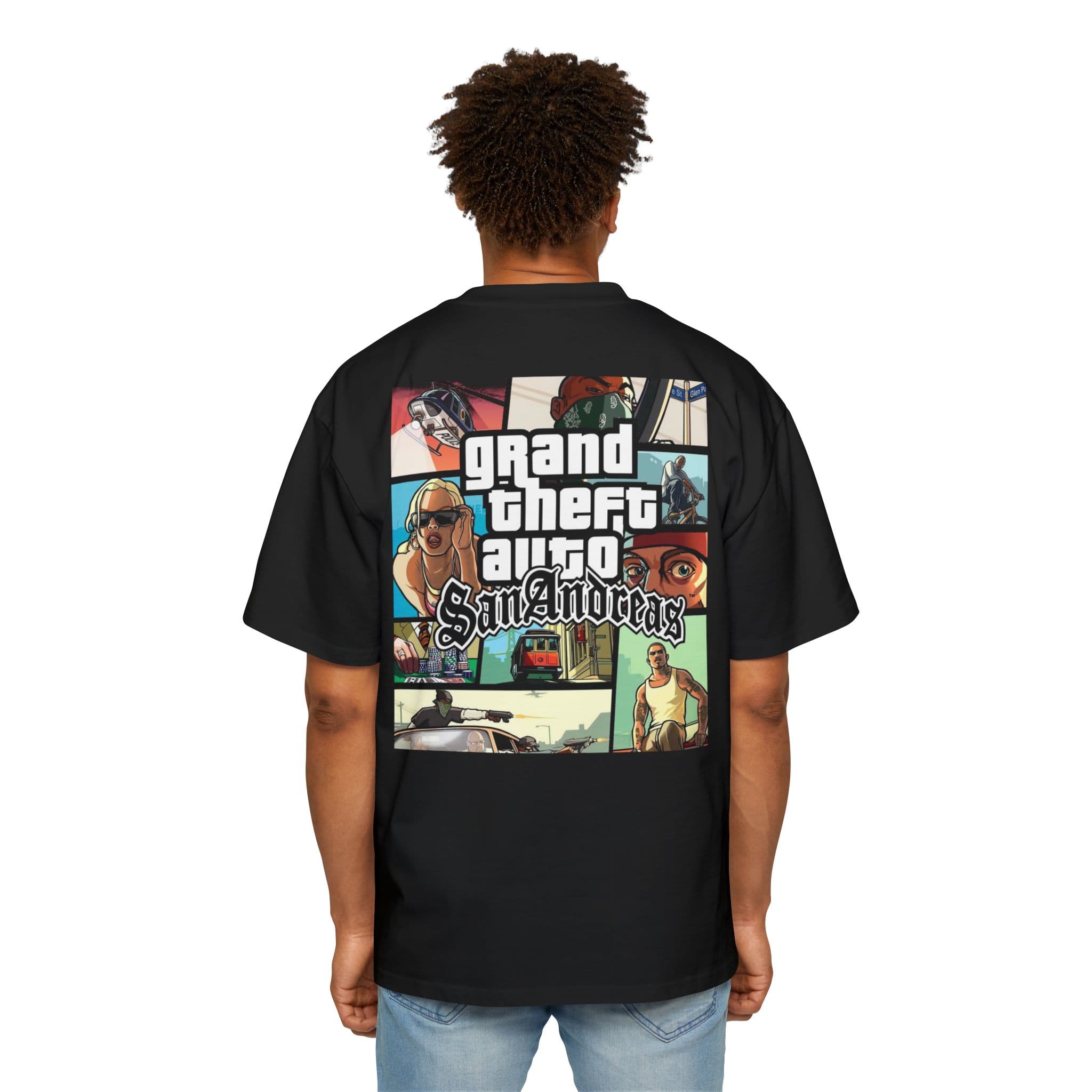 GTA San Andreas Oversized Tee — Black