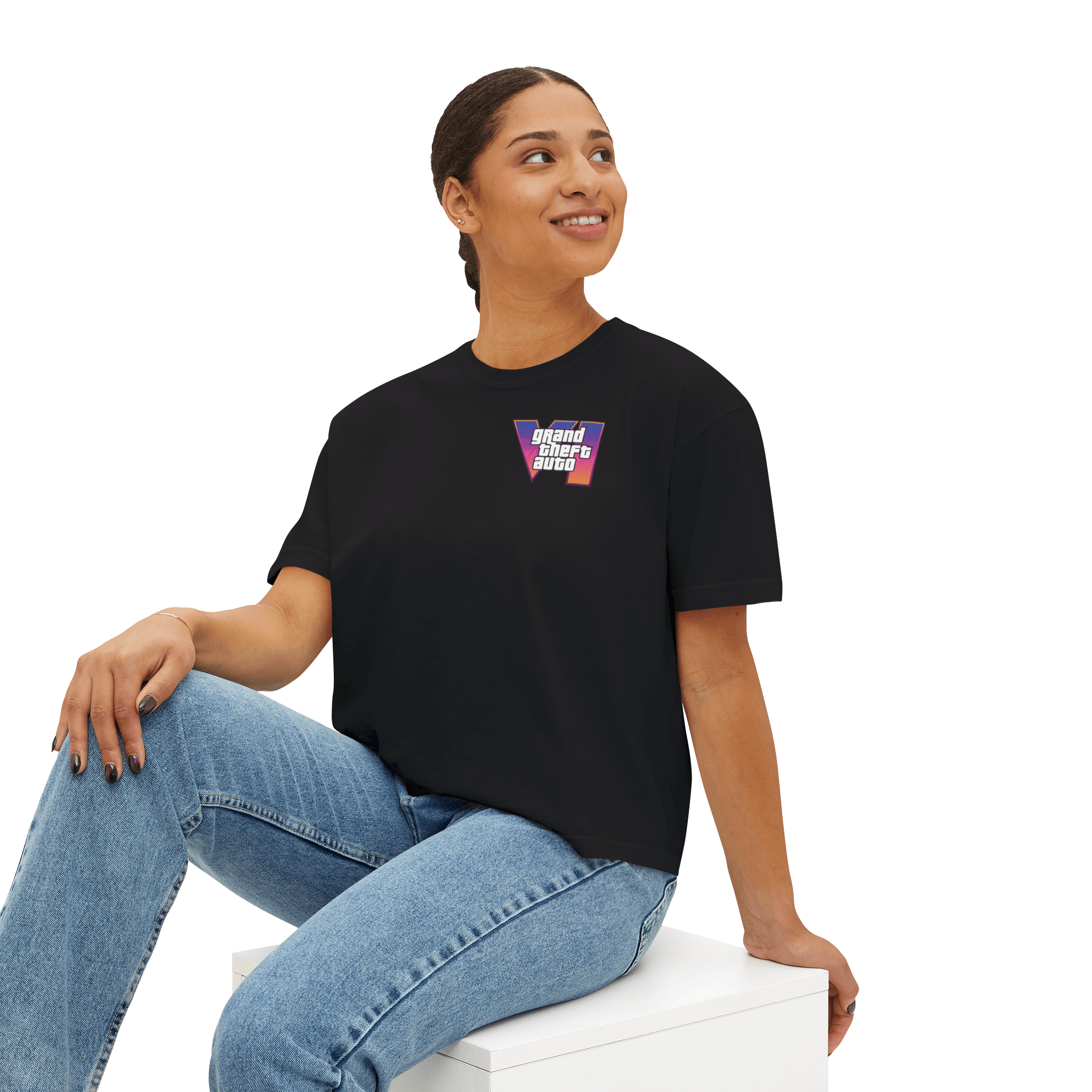GTA VI Oversized Tee — Black
