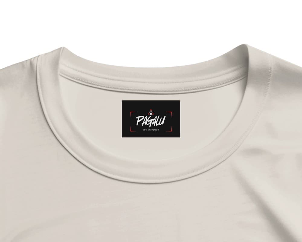 Medusa Portrait Oversized Tee — Beige