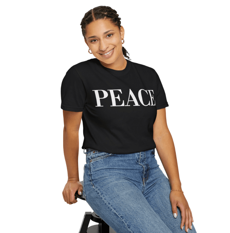 Peace Classic Oversized Tee — Black