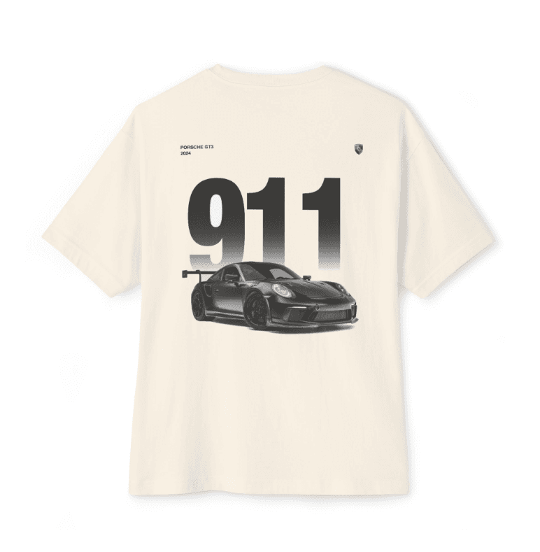 Porsche Oversized Tee — Beige