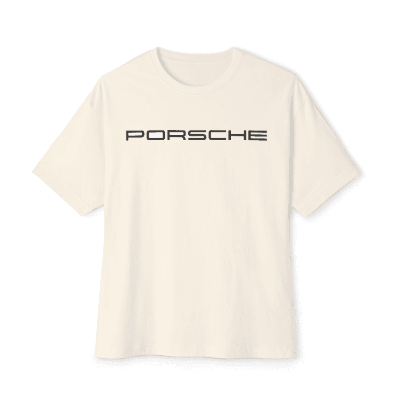 Porsche Oversized Tee — Beige